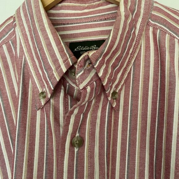 EDDIE Bauer Relaxed Fit Cotton Button Down Shirt, Men’s Size Tall Large - Picture 6 of 8